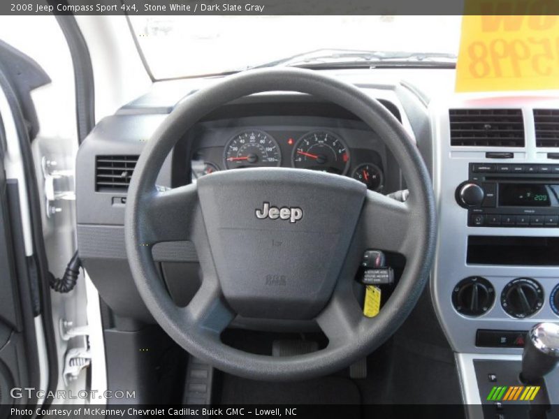 Stone White / Dark Slate Gray 2008 Jeep Compass Sport 4x4