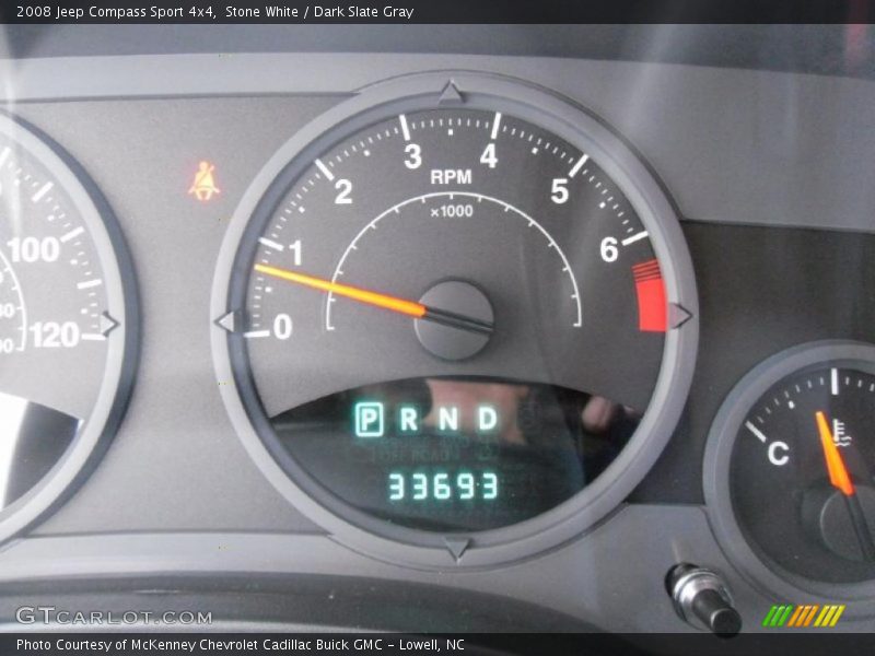 Stone White / Dark Slate Gray 2008 Jeep Compass Sport 4x4