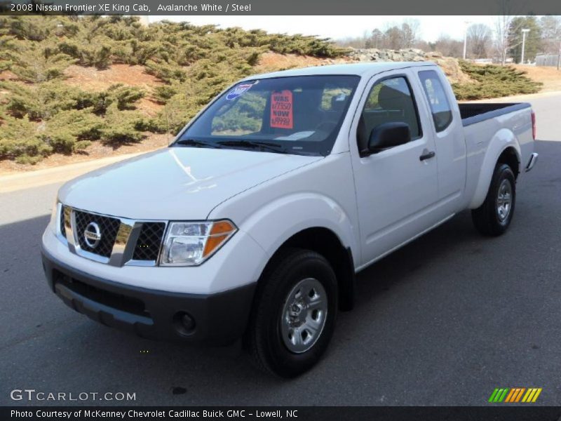 Avalanche White / Steel 2008 Nissan Frontier XE King Cab