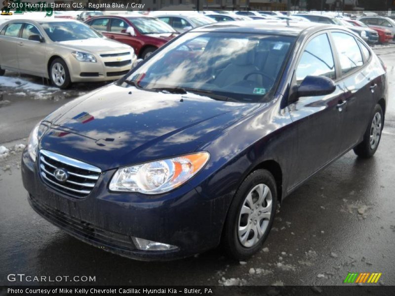 Regatta Blue / Gray 2010 Hyundai Elantra GLS