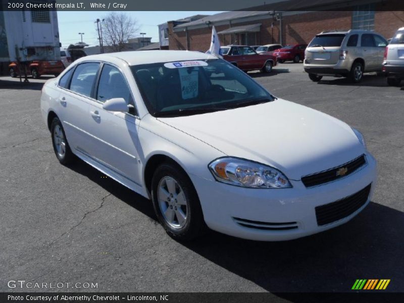 White / Gray 2009 Chevrolet Impala LT
