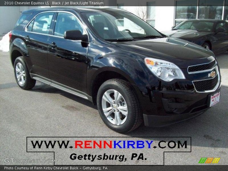 Black / Jet Black/Light Titanium 2010 Chevrolet Equinox LS