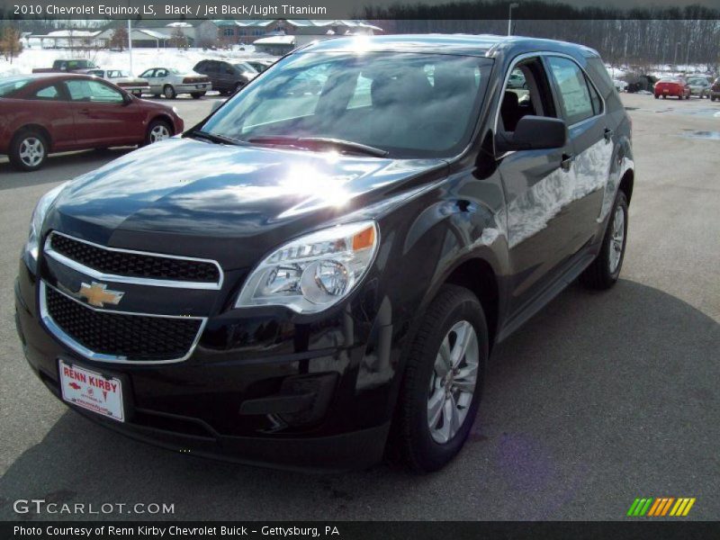 Black / Jet Black/Light Titanium 2010 Chevrolet Equinox LS