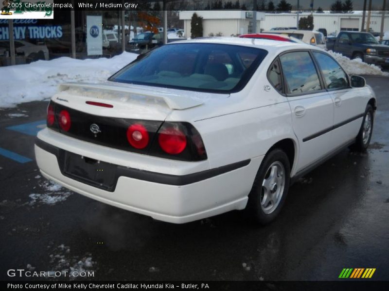 White / Medium Gray 2005 Chevrolet Impala