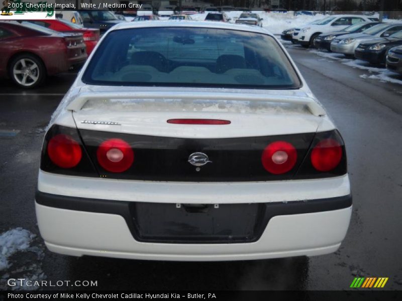 White / Medium Gray 2005 Chevrolet Impala