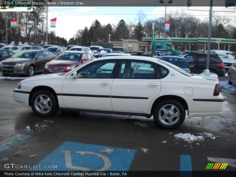 White / Medium Gray 2005 Chevrolet Impala