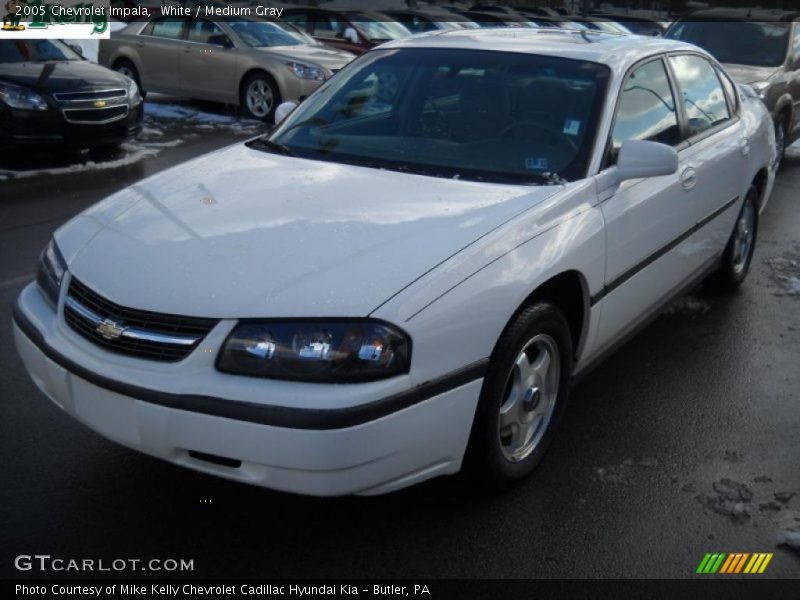 White / Medium Gray 2005 Chevrolet Impala
