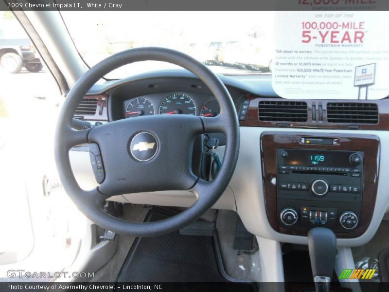 White / Gray 2009 Chevrolet Impala LT