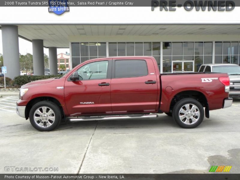 Salsa Red Pearl / Graphite Gray 2008 Toyota Tundra SR5 TSS Crew Max