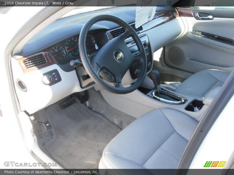 White / Gray 2009 Chevrolet Impala LT
