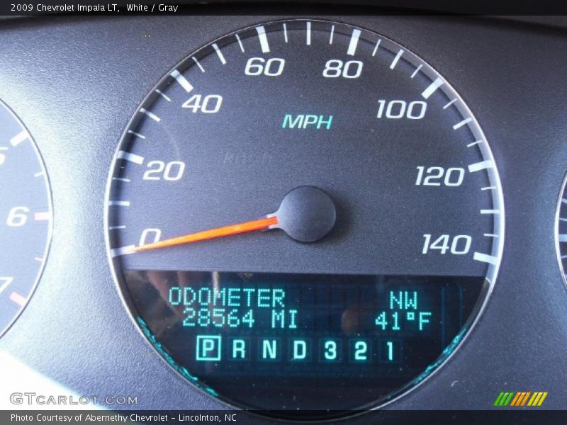 White / Gray 2009 Chevrolet Impala LT