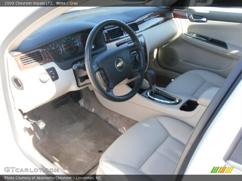 White / Gray 2009 Chevrolet Impala LTZ