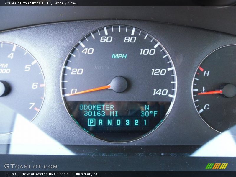 White / Gray 2009 Chevrolet Impala LTZ