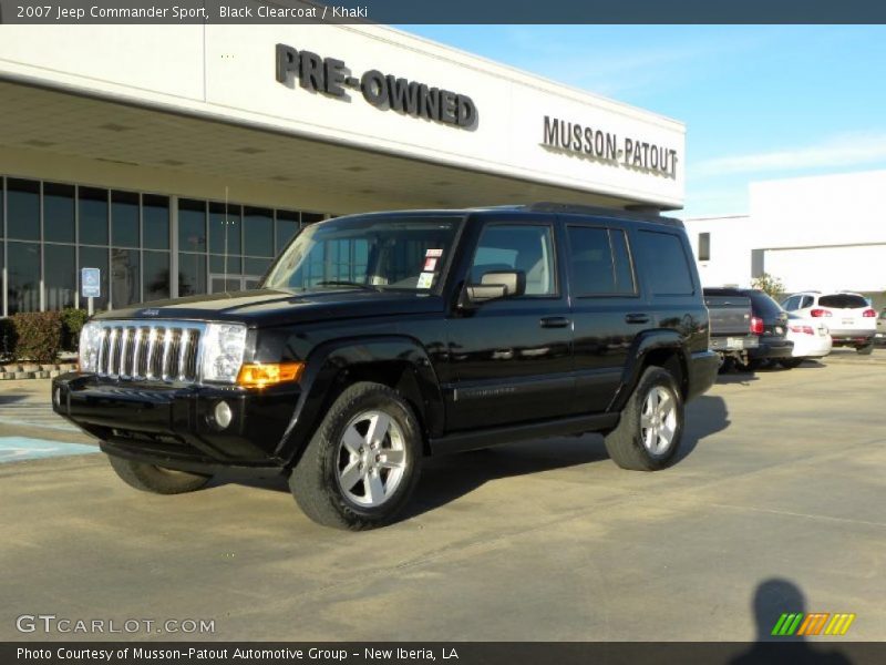 Black Clearcoat / Khaki 2007 Jeep Commander Sport