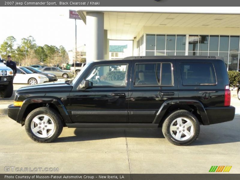 Black Clearcoat / Khaki 2007 Jeep Commander Sport
