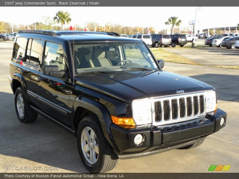 Black Clearcoat / Khaki 2007 Jeep Commander Sport