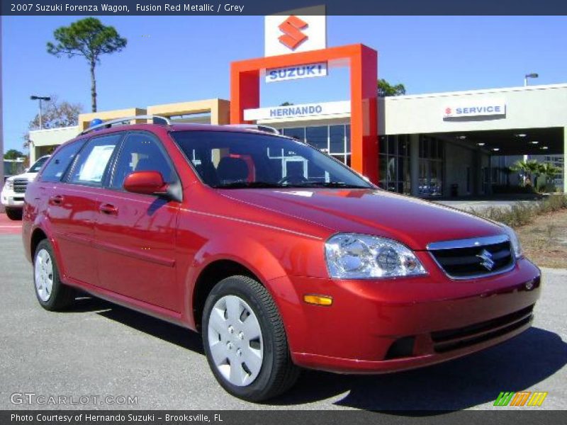 Fusion Red Metallic / Grey 2007 Suzuki Forenza Wagon