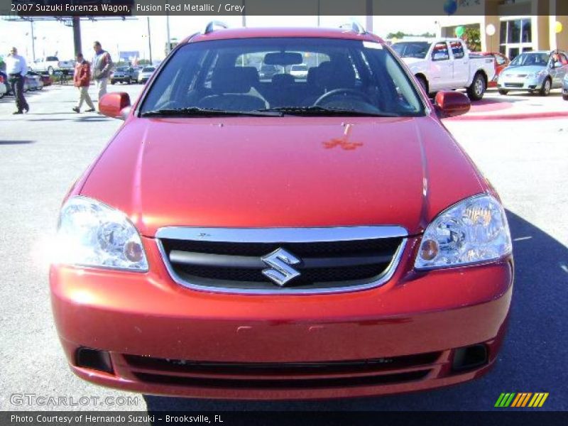 Fusion Red Metallic / Grey 2007 Suzuki Forenza Wagon