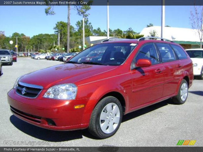 Fusion Red Metallic / Grey 2007 Suzuki Forenza Wagon