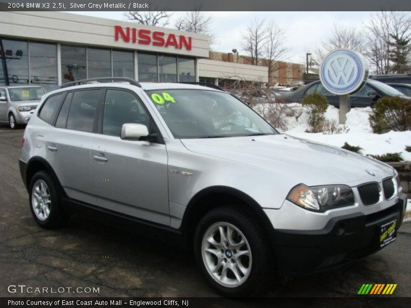 Silver Grey Metallic / Black 2004 BMW X3 2.5i