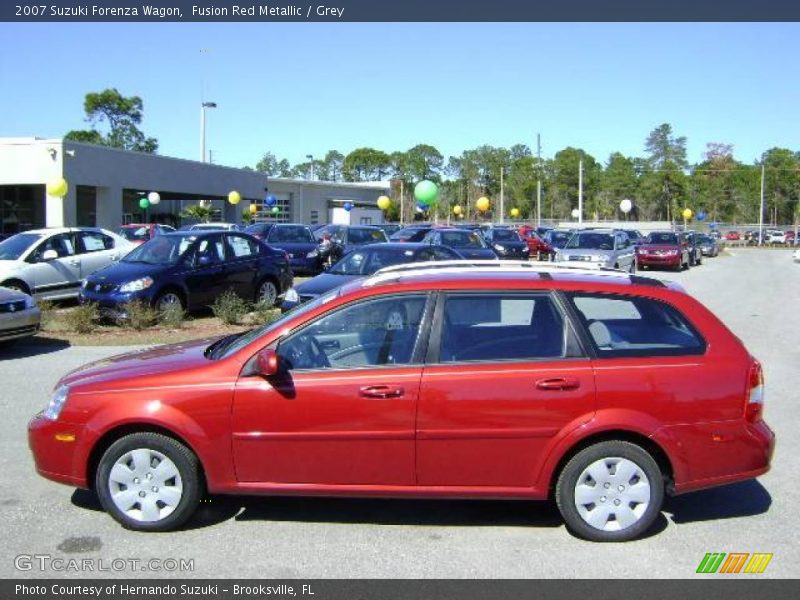 Fusion Red Metallic / Grey 2007 Suzuki Forenza Wagon