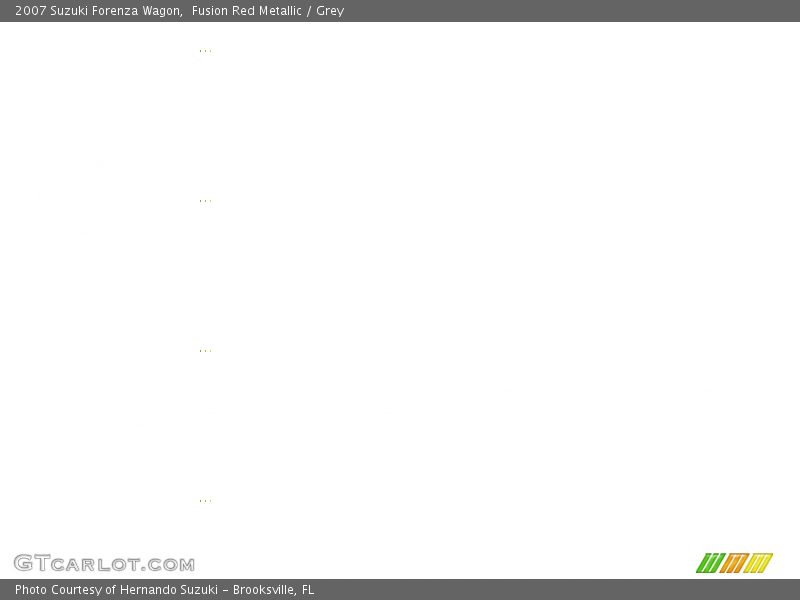 Fusion Red Metallic / Grey 2007 Suzuki Forenza Wagon