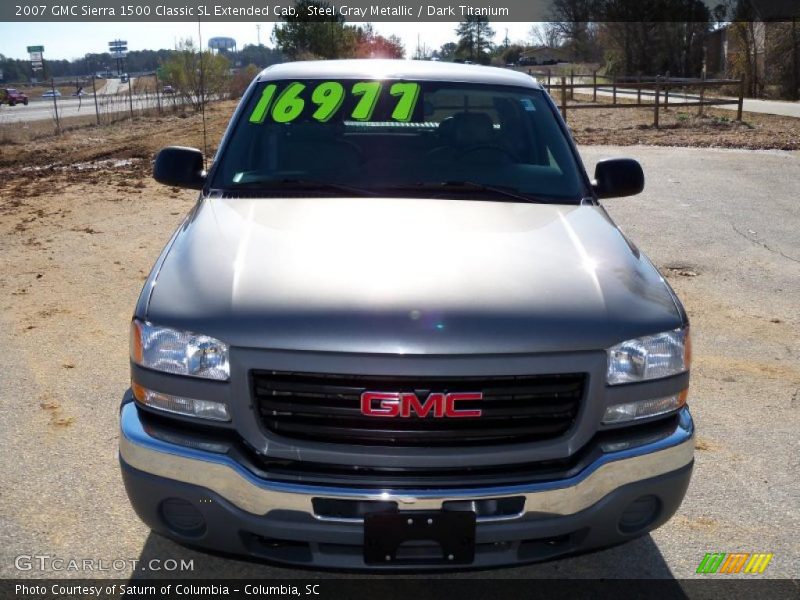 Steel Gray Metallic / Dark Titanium 2007 GMC Sierra 1500 Classic SL Extended Cab