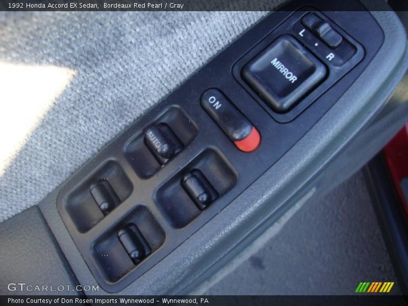 Bordeaux Red Pearl / Gray 1992 Honda Accord EX Sedan