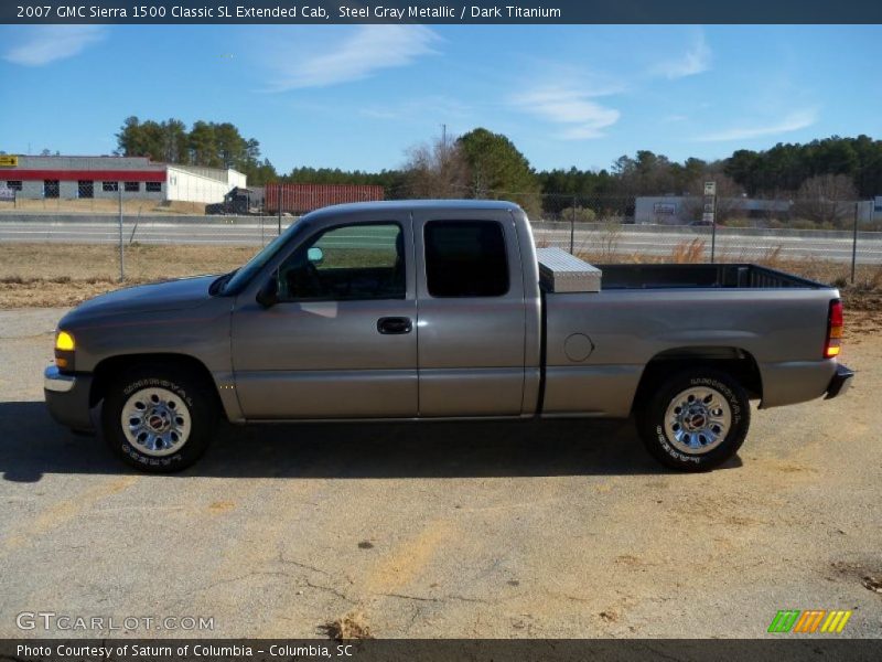 Steel Gray Metallic / Dark Titanium 2007 GMC Sierra 1500 Classic SL Extended Cab