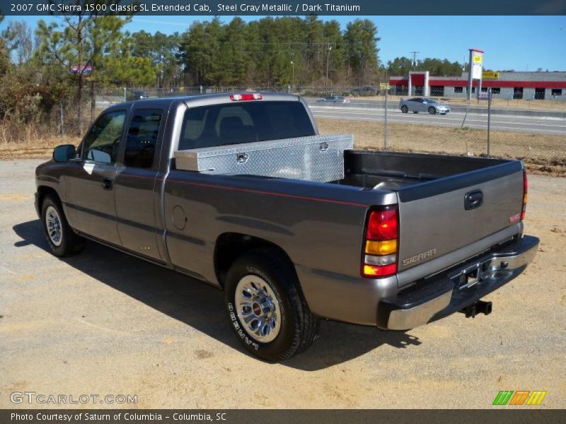 Steel Gray Metallic / Dark Titanium 2007 GMC Sierra 1500 Classic SL Extended Cab