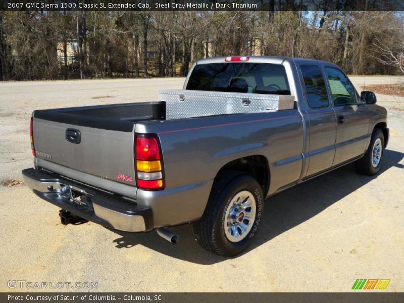 Steel Gray Metallic / Dark Titanium 2007 GMC Sierra 1500 Classic SL Extended Cab