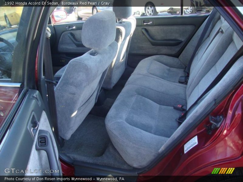 Bordeaux Red Pearl / Gray 1992 Honda Accord EX Sedan