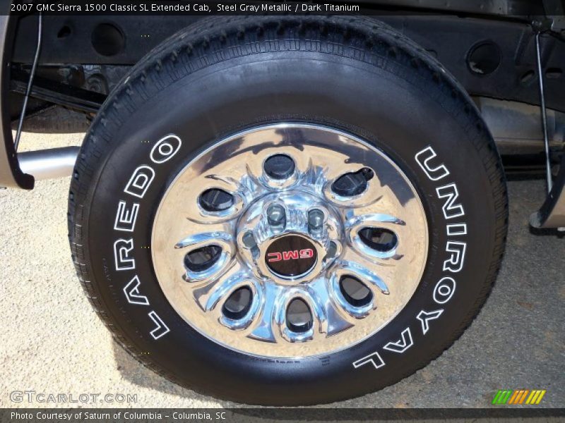 Steel Gray Metallic / Dark Titanium 2007 GMC Sierra 1500 Classic SL Extended Cab
