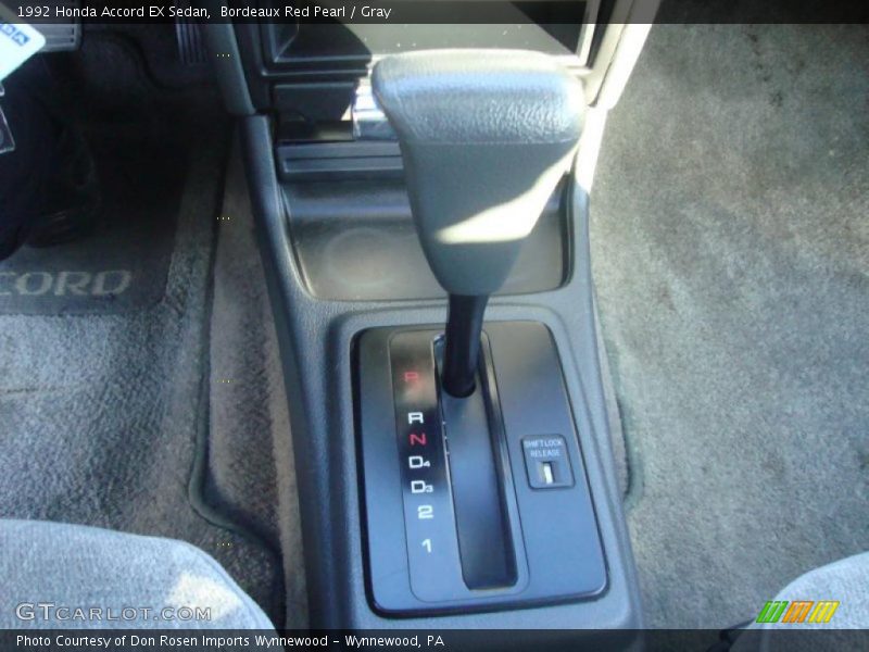 Bordeaux Red Pearl / Gray 1992 Honda Accord EX Sedan