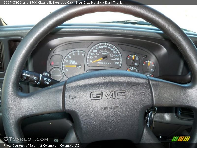 Steel Gray Metallic / Dark Titanium 2007 GMC Sierra 1500 Classic SL Extended Cab