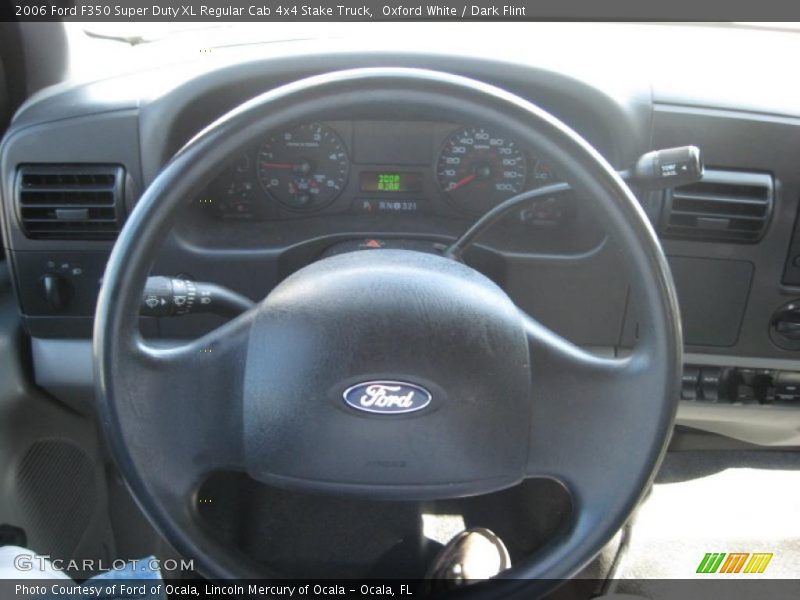 Oxford White / Dark Flint 2006 Ford F350 Super Duty XL Regular Cab 4x4 Stake Truck