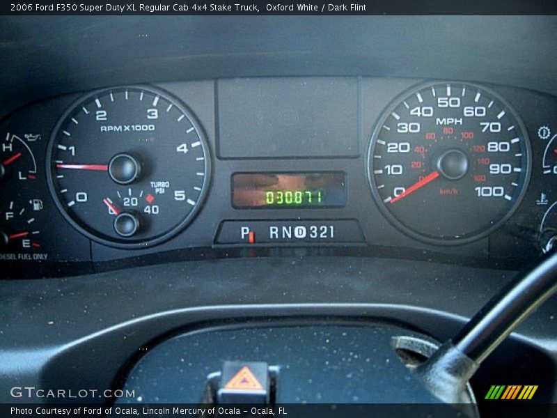 Oxford White / Dark Flint 2006 Ford F350 Super Duty XL Regular Cab 4x4 Stake Truck