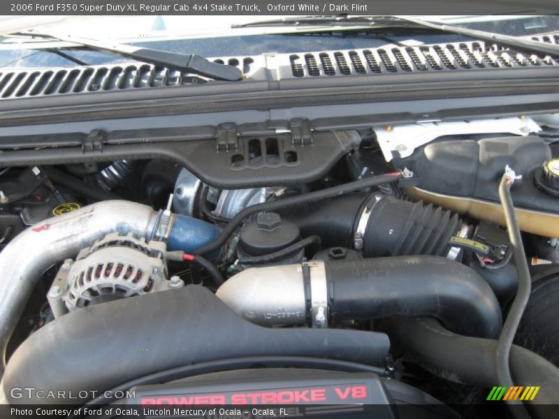 Oxford White / Dark Flint 2006 Ford F350 Super Duty XL Regular Cab 4x4 Stake Truck