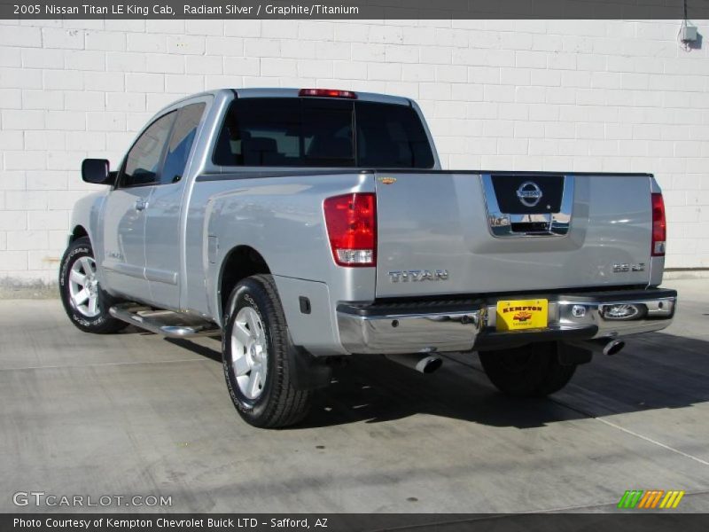 Radiant Silver / Graphite/Titanium 2005 Nissan Titan LE King Cab