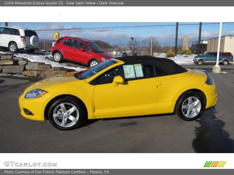 Solar Satin Yellow / Dark Charcoal 2009 Mitsubishi Eclipse Spyder GS