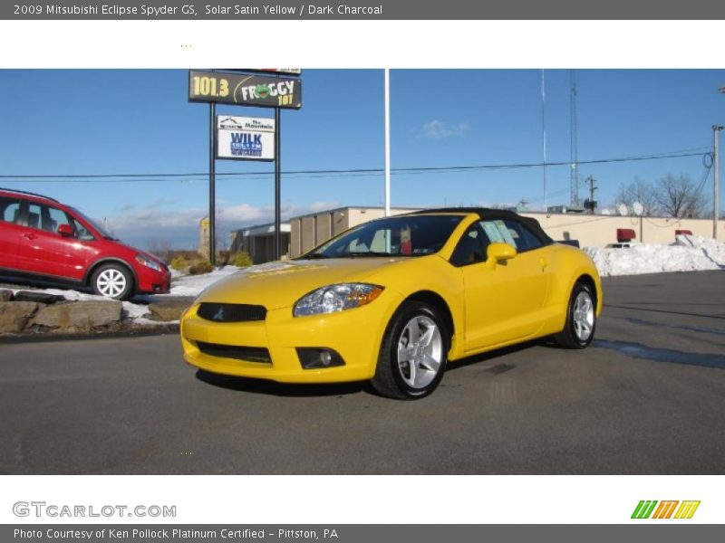 Solar Satin Yellow / Dark Charcoal 2009 Mitsubishi Eclipse Spyder GS