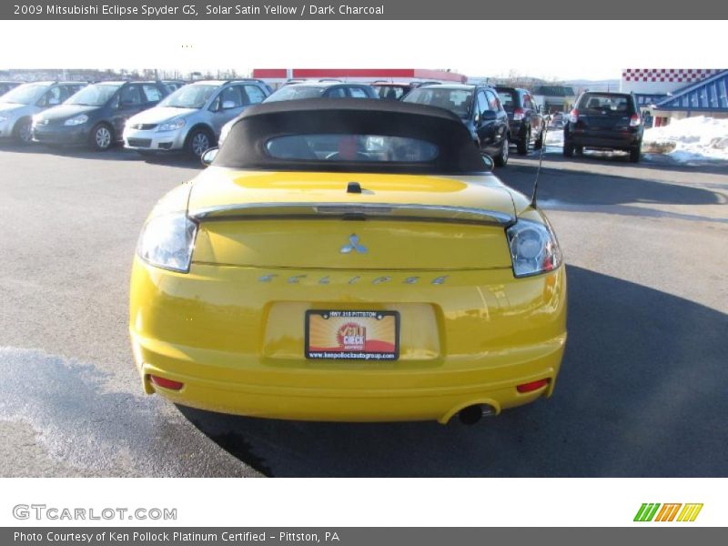 Solar Satin Yellow / Dark Charcoal 2009 Mitsubishi Eclipse Spyder GS