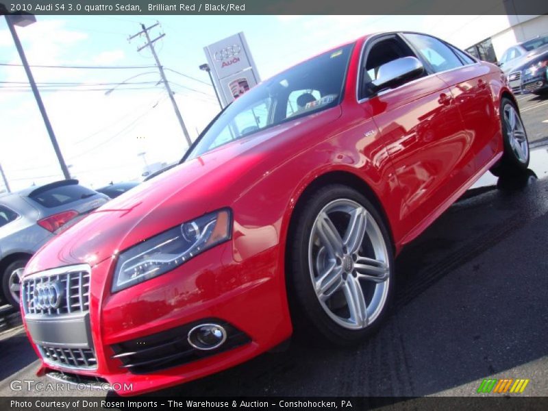 Brilliant Red / Black/Red 2010 Audi S4 3.0 quattro Sedan