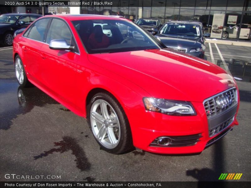 Brilliant Red / Black/Red 2010 Audi S4 3.0 quattro Sedan