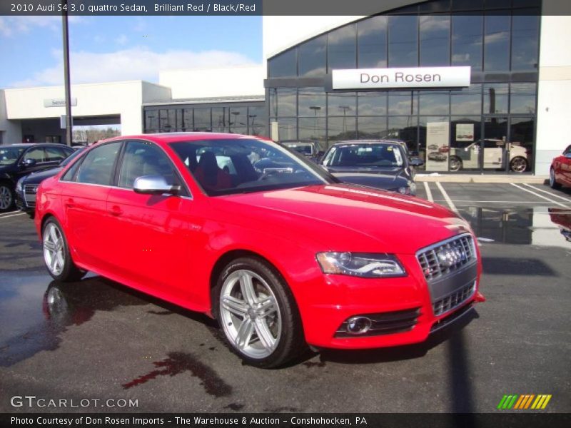 Brilliant Red / Black/Red 2010 Audi S4 3.0 quattro Sedan