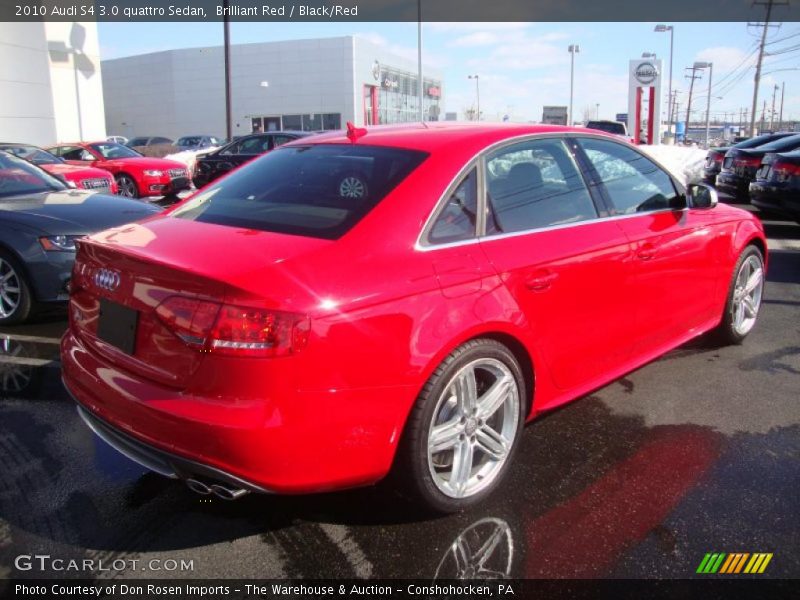 Brilliant Red / Black/Red 2010 Audi S4 3.0 quattro Sedan