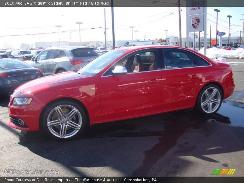 Brilliant Red / Black/Red 2010 Audi S4 3.0 quattro Sedan