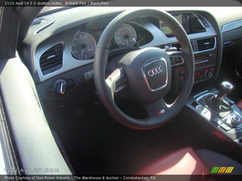 Brilliant Red / Black/Red 2010 Audi S4 3.0 quattro Sedan