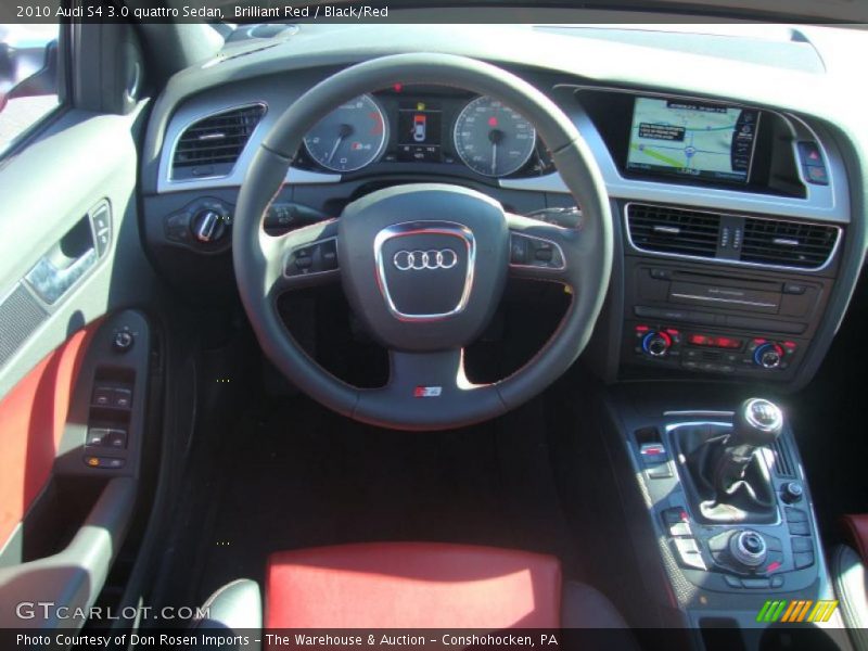 Brilliant Red / Black/Red 2010 Audi S4 3.0 quattro Sedan