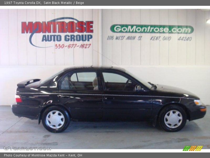 Satin Black Metallic / Beige 1997 Toyota Corolla DX